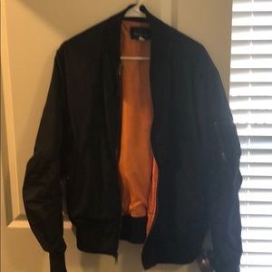 Mens Black bomber jacket size L